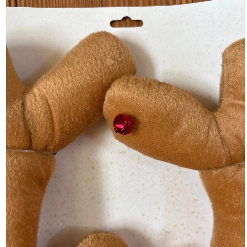 Reindeer Car Kit Unisex Tan Red Holiday Decor SIZE OS
